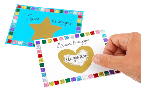 carte surprise message à gratter - Gommettes à colorier, à gratter – 10doigts.fr