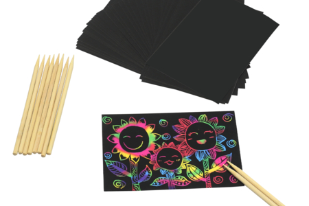 ca(rtes à gratter arc en ciel multicolore 10 x 15 cm - Cartes à gratter, à poinçonner – 10doigts.fr