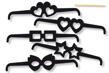 Lunettes à gratter - 5 lunettes - Cartes à gratter, à poinçonner – 10doigts.fr