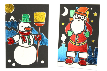 Cartes de Noël à métalliser - Set de 3 - Kits créatifs Noël – 10doigts.fr