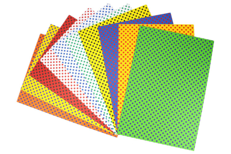 Papier épais 23 x 33 cm  - 40 feuilles assorties - Papiers motifs géométriques – 10doigts.fr
