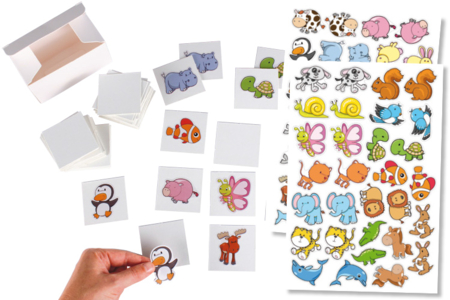 Jeu memory à customiser - 60 cartes + boite - Kits éducatifs – 10doigts.fr