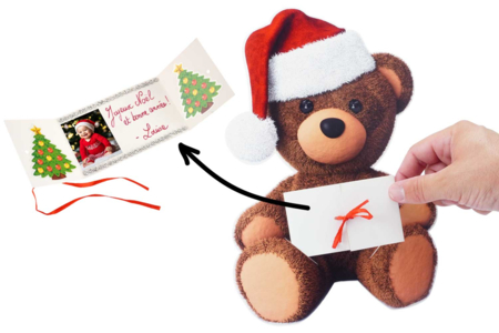 Cartes oursons à message - 6 cartes - Cartes et Papiers de Noël – 10doigts.fr