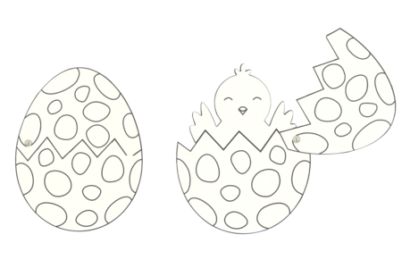 Cartes mobiles poussin dans l'œuf - 6 cartes - Oeufs de Pâques – 10doigts.fr