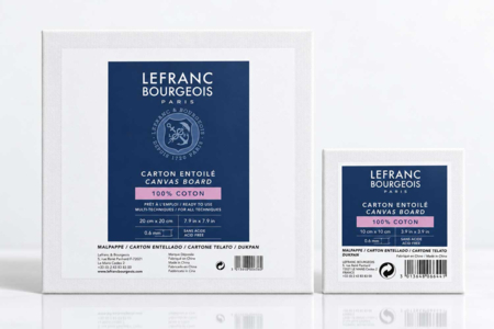 Cartons entoilés carrés Lefranc Bourgeois - Châssis et Cartons toilés – 10doigts.fr