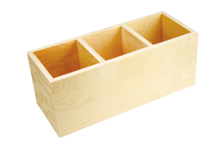 casier 3 compartiments rangement bureau - Boîtes en bois – 10doigts.fr