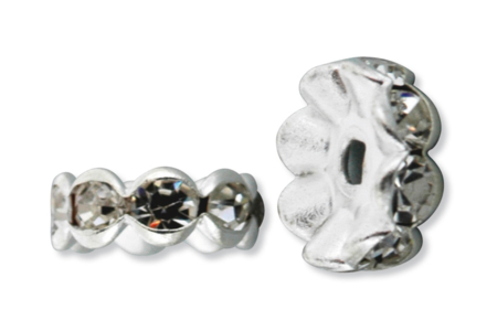 Shamballas... avec des perles bayadères et charm's strass en métal - Tutos créations de Bijoux – 10doigts.fr