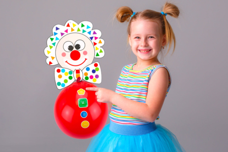 Kit 8 clowns "ballon" à fabriquer - Kits activités Carnaval – 10doigts.fr