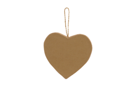 Coeur en carton kraft epais  - Guirlandes et suspensions Noël – 10doigts.fr