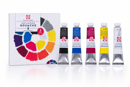 Coffret gouache extra-fine - 5 x 20 ml - Gouache fine artiste : des couleurs opaques et lumineuses – 10doigts.fr