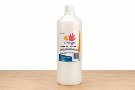 Colle Gel école - flacon de 1 litre - Colles scolaires – 10doigts.fr