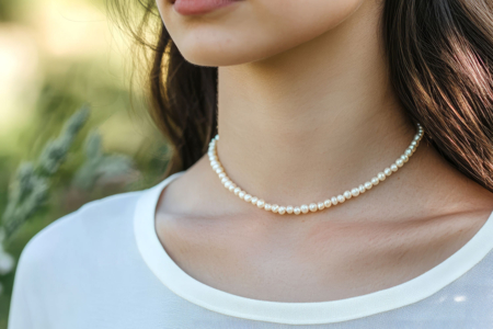 collier avec perles de nacre - Perles Nacrées – 10doigts.fr