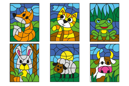 Coloriages aux numéros - Thème Animaux de la Ferme (6 coloriages) - Coloriage – 10doigts.fr