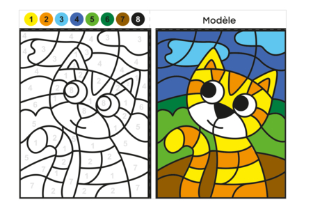 Coloriages aux numéros - Thème Animaux de la Ferme - Coloriage – 10doigts.fr