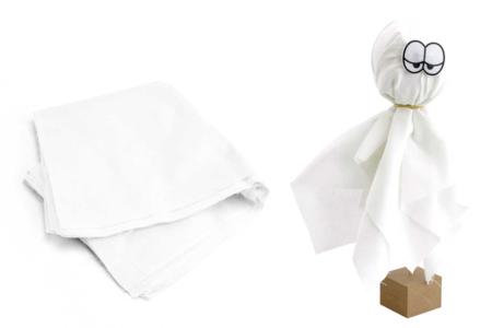 Grands coupons de tissu blanc - 4 pièces - Coupons de tissus – 10doigts.fr