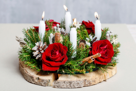 couronne avent Noël - Supports pour Art Floral : Donnez vie à vos compositions – 10doigts.fr