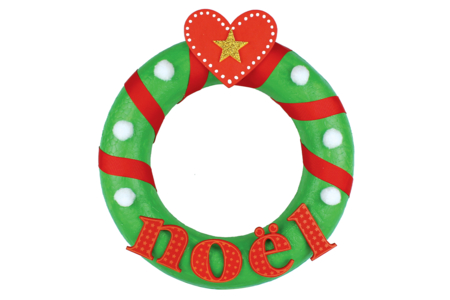 Lettres "Noël" en bois décoré rouges et vertes - Set de 8 lettres - Motifs peints – 10doigts.fr