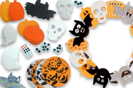 Mega pack formes d'Halloween mousse - Décorations à coller – 10doigts.fr