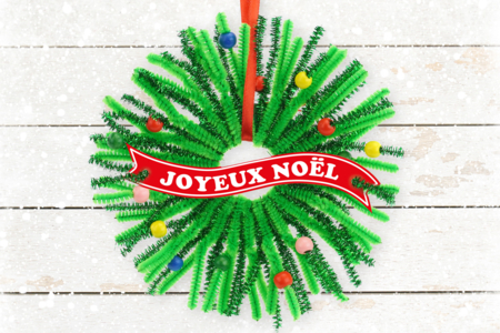 Kit couronne de Noël en chenilles - Kits bricolages créatifs de Noël – 10doigts.fr