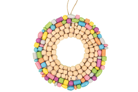 couronne perles pastel - Perles Bois – 10doigts.fr