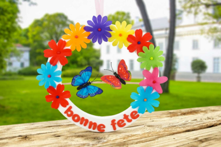 couronne polystyrene fête - Activités manuelles Fête des Mères : des idées cadeaux à fabriquer avec amour – 10doigts.fr