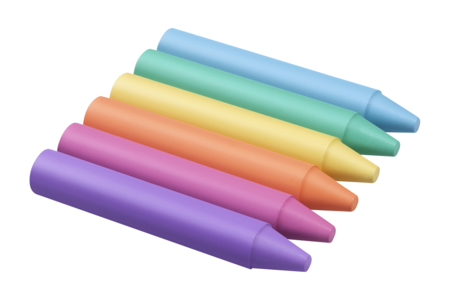 Maxi crayons cire couleurs pastel - 60 pièces - Crayons cire – 10doigts.fr