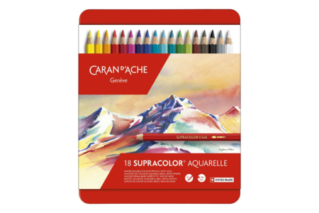 Crayons aquarellables Supracolor - 18 couleurs - Crayons aquarelles : dessinez, mouillez, peignez – 10doigts.fr