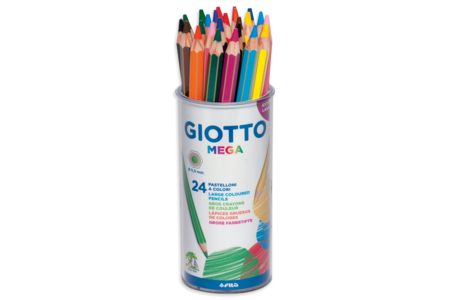 Crayons de couleur GIOTTO Méga - Taille maxi - Crayons de couleur – 10doigts.fr