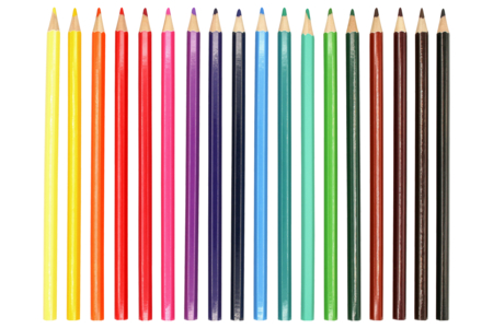 Crayons de couleur - 18 couleurs - Crayons de couleur – 10doigts.fr