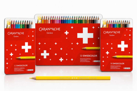 Crayons de couleurs Swisscolor Caran d'ache - Fusains, sanguines & craies – 10doigts.fr