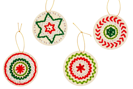 Boules de Noël mandala à tisser - 6 pièces - Kits créatifs Noël – 10doigts.fr