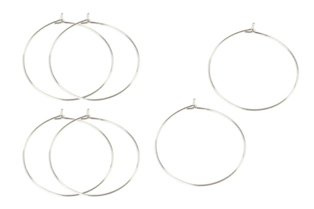 Créoles fines argent - 6 pièces - Boucles d'oreilles – 10doigts.fr