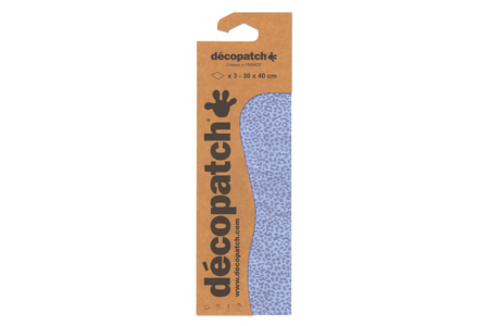 Papier Décopatch taches bleues - 3 feuilles N°837 - Papiers Décopatch – 10doigts.fr