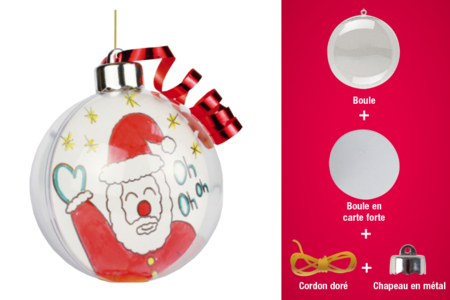 Boules 3 en 1, plastique transparent - 10 pièces - Suspensions et boules de Noël – 10doigts.fr