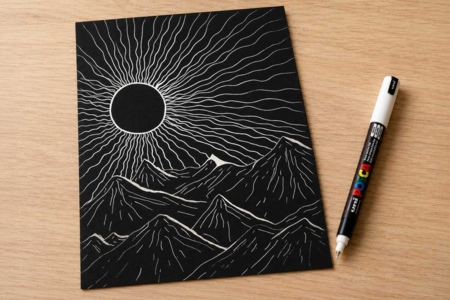 dessin posca blanc fin - Marqueurs POSCA : la référence mondiale de la peinture nomade – 10doigts.fr