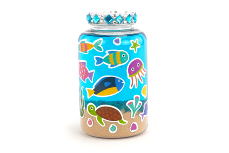 DIY aquarium poissons activité enfants - Activités manuelles océan – 10doigts.fr