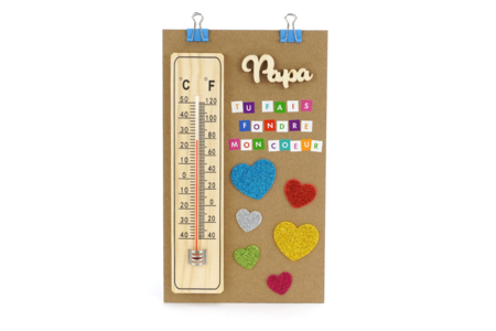 DIY fête des pères cadeau thermomètre - Activités manuelles fête des pères – 10doigts.fr