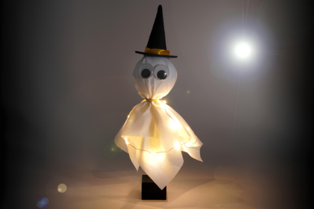 Le fantôme sorcier - Tutos Halloween – 10doigts.fr