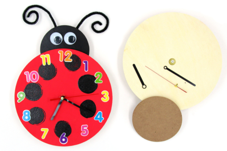 DIY horloge coccinelle activité facile enfants - Activités manuelles bricolages – 10doigts.fr