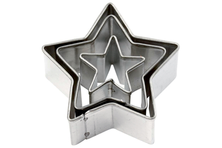 Emporte-pièces étoile - 3 tailles (largeur : 3.5 cm-2.5 cm-1.5 cm) - Emporte-pièces créatifs pour enfants – 10doigts.fr