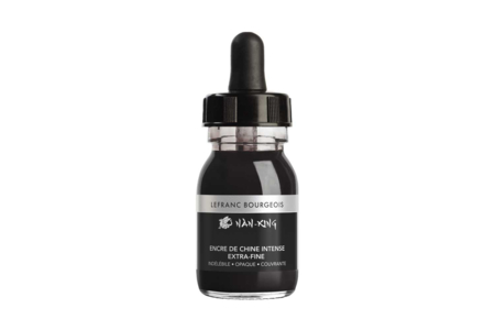 Encre de Chine Nan-King, flacon 30 ml - Encres beaux-arts : encre de Chine et encres acryliques – 10doigts.fr