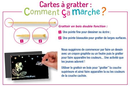 Cartes à gratter holographiques - 5 cartes - Cartes à gratter, à poinçonner – 10doigts.fr