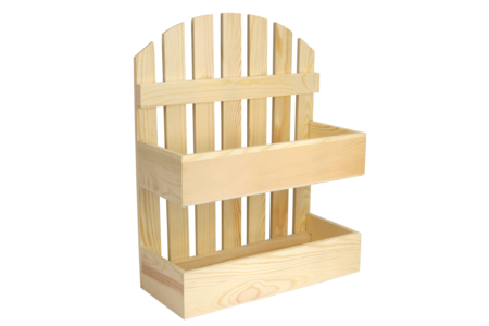 Étagère en bois barrières - 2 niveaux - Objets bois pour la cuisine – 10doigts.fr