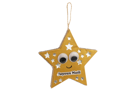 Etoile en carton kraft epais  noel - Guirlandes et suspensions Noël – 10doigts.fr