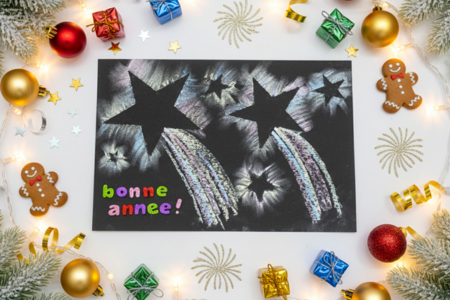 étoiles à la craie activité enfant - Activités manuelles Noël – 10doigts.fr