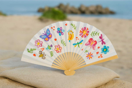 eventail en bois et papier - Supports en papier – 10doigts.fr