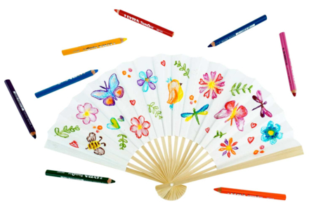 éventail triple one - Activités manuelles dessin – 10doigts.fr