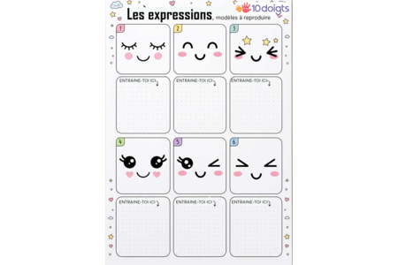 expressions à télécharger - Activités manuelles peinture : des créations pour tous les âges et toutes les envies – 10doigts.fr