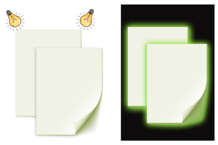 Papier phosphorescent adhésif - 2 feuilles - Papiers Unis – 10doigts.fr