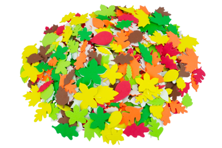 Stickers feuilles d'arbre en caoutchouc - 500 feuilles - Stickers en mousse – 10doigts.fr